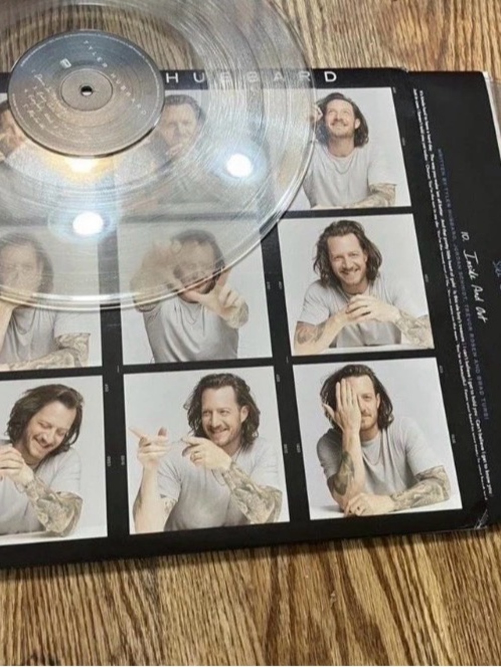 Clear Vinyl LP Record — Transparent Disc on Photo Cover (Black)